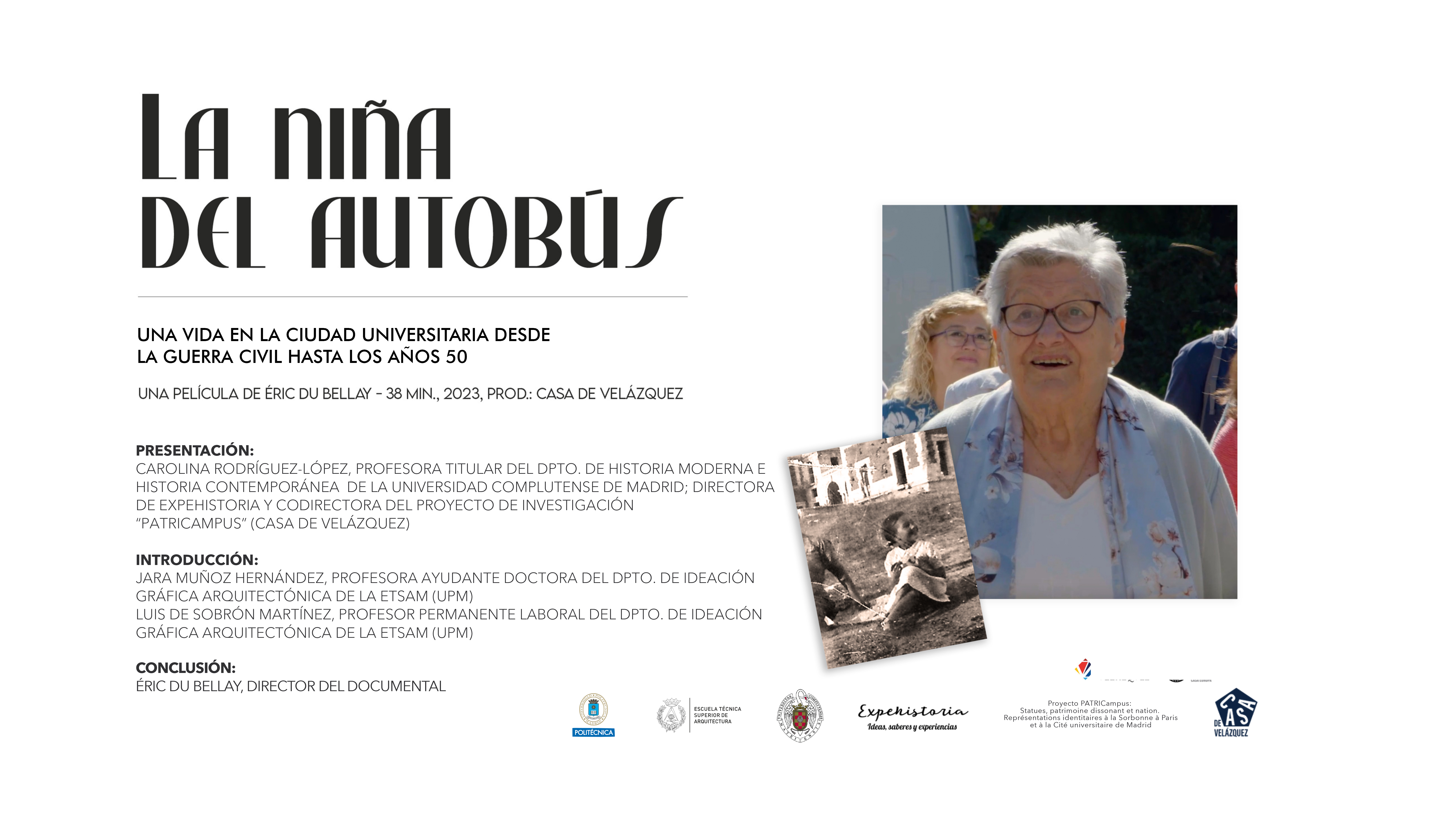 Proyección documental: La niña del autobús. La vida de Paula Sáez Gordo entre las ruinas de la Casa de Velázquez (1936-1962) - 1